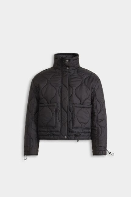 Mock Neck Quilted Puffer Jacket