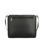 Leather satchel bag with quilted laptop compartment and magnetic flap – suitable for students and office use