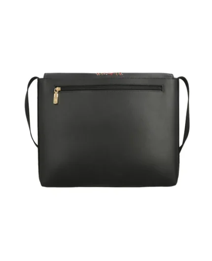 Leather satchel bag with quilted laptop compartment and magnetic flap – suitable for students and office use
