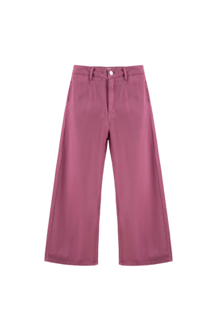 Wide Leg Coral Trouser